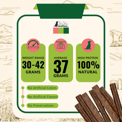 All-Natural Beef Sausage Dog Treats ? Premium Chews Packed