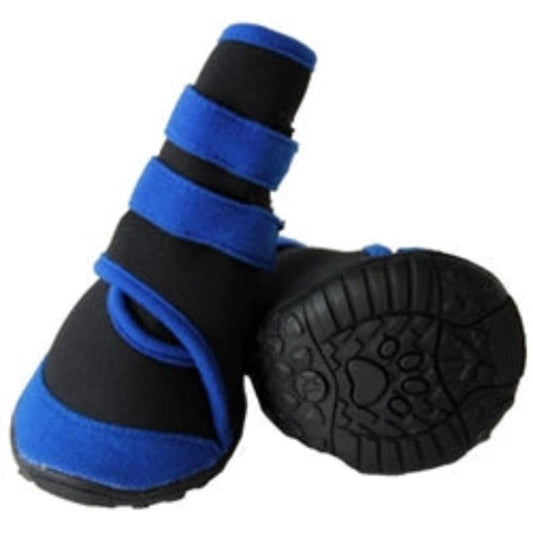 Pet Life Performance Coned Premium Stretch Supportive Dog Shoes-Blk/Blue