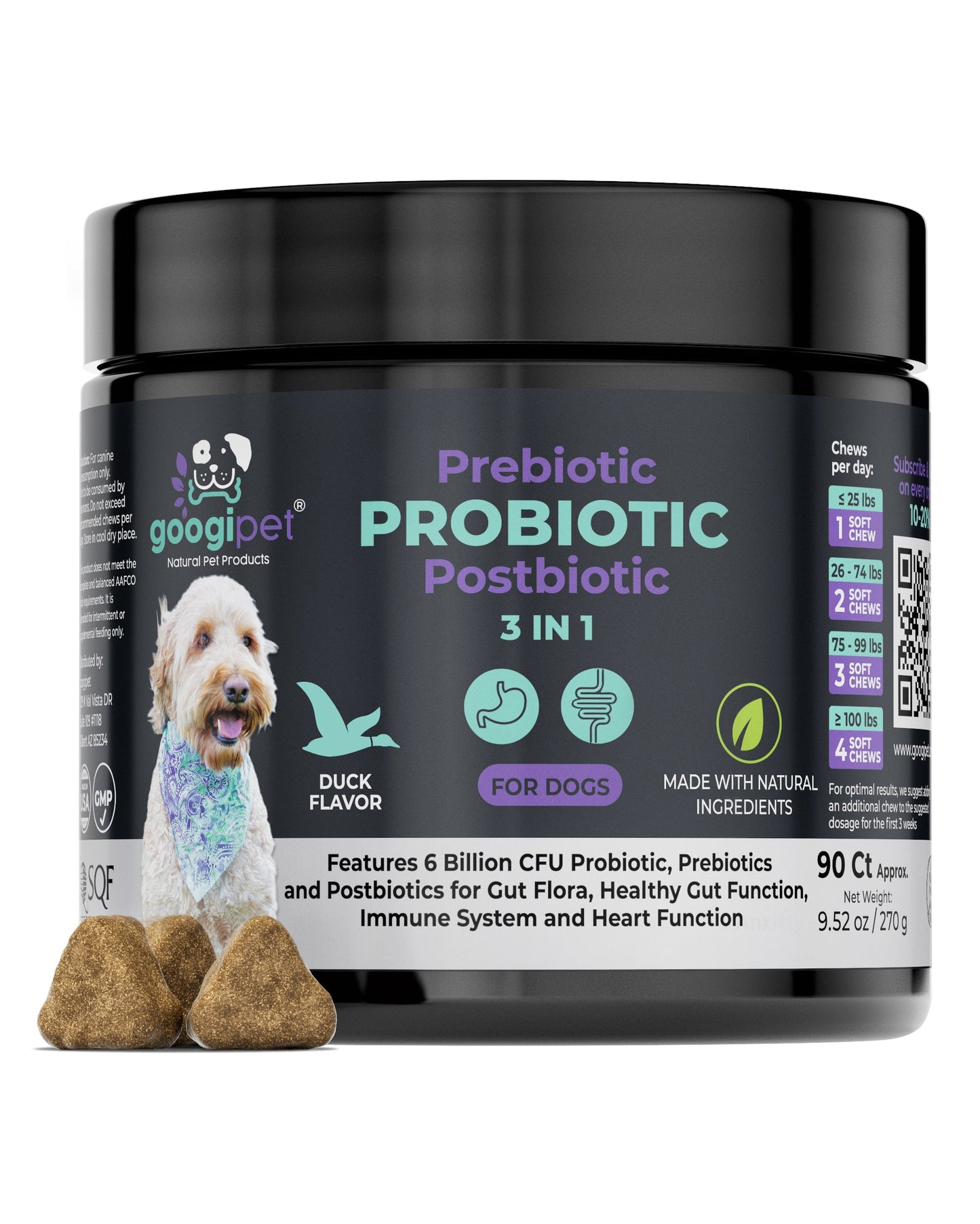 3 in 1 Probiotic Chews for Dogs - Dog Supplies - Googipet