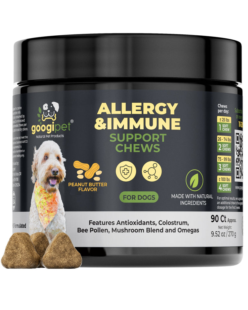 Allergy & Immune Support Chews For Dogs Peanut Butter Flavor - Purrfect Pet Kingdom