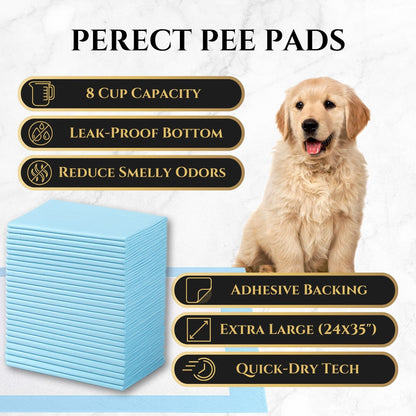 Premium Absorbent Training Pads for Small Puppies 50 Count