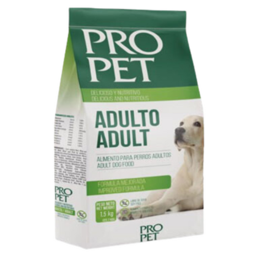 Pro Pet Adult dog food packaging on a white background