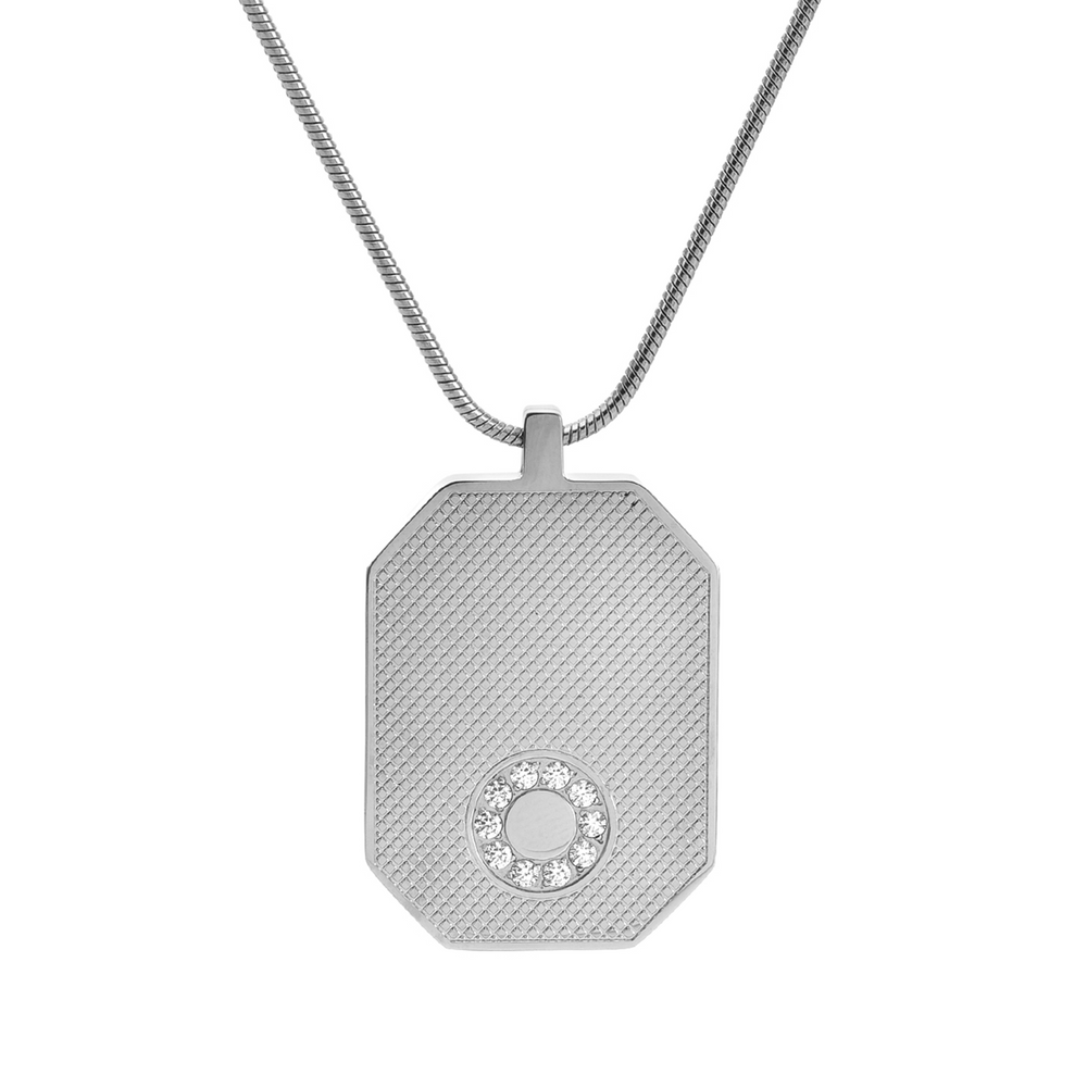 PT809W B.Tiff Meblo Dog Tag Pendant by B.Tiff New York