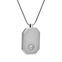 PT809W B.Tiff Meblo Dog Tag Pendant by B.Tiff New York