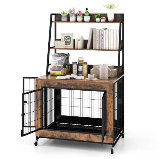 Industrial Dog Kennel Dog Crate Furniture with Storage