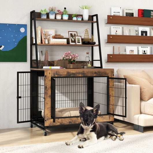 Industrial Dog Kennel Dog Crate Furniture with Storage