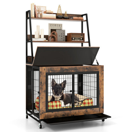 Industrial Dog Kennel Dog Crate Furniture with Storage