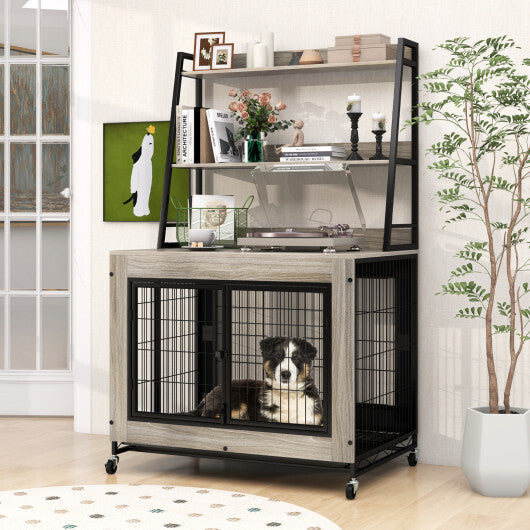 Industrial Dog Kennel Dog Crate Furniture with Storage