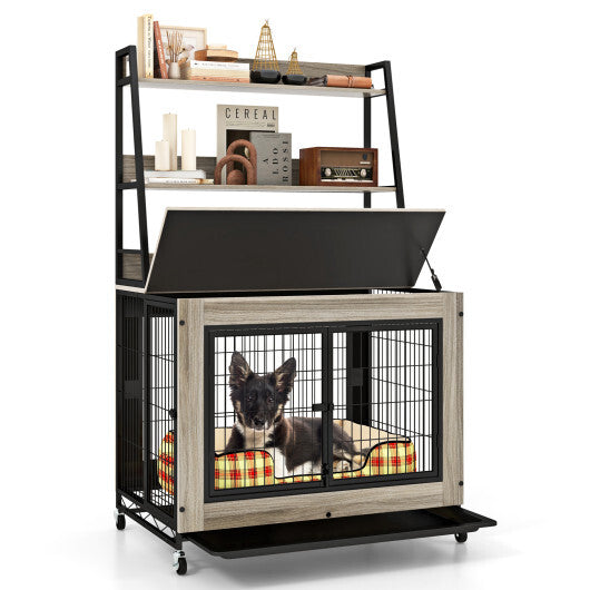 Industrial Dog Kennel Dog Crate Furniture with Storage