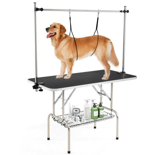 Pet Grooming Table Adjustable Height Arms