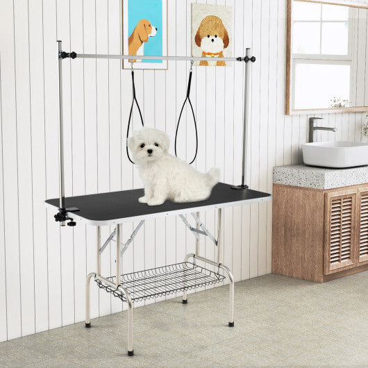 Pet Grooming Table Adjustable Height Arms