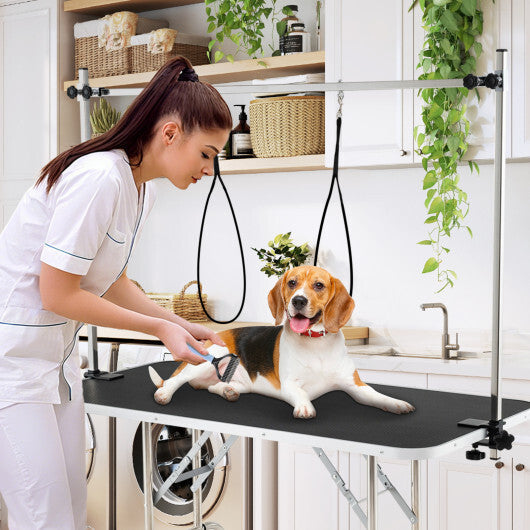 Pet Grooming Table Adjustable Height Arms