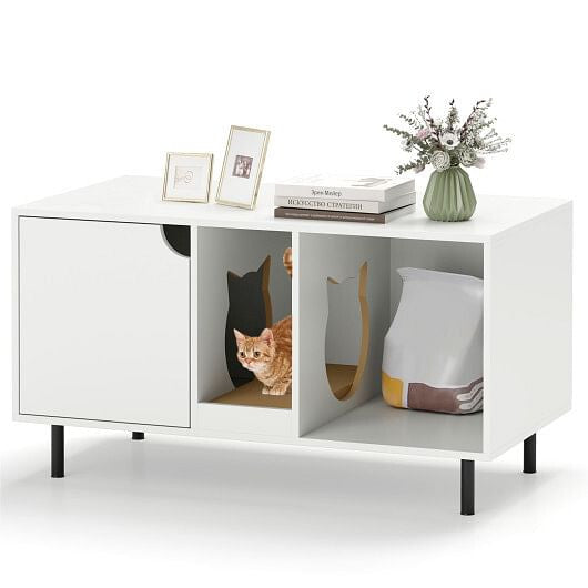 Spacious Double Cat Litter Enclosure