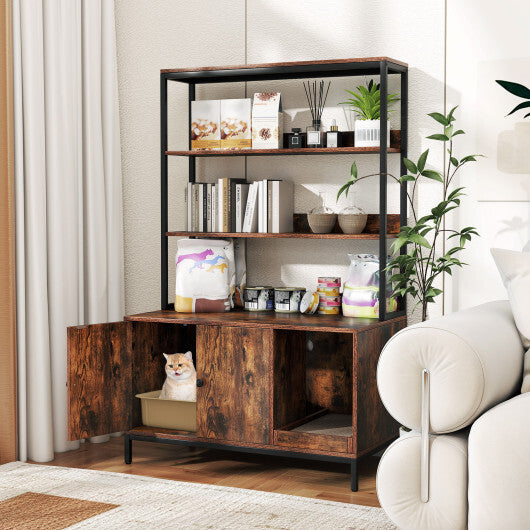 Cat Litter Box Furniture 57in Hidden Storage Bench