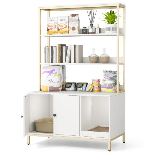 Cat Litter Box Furniture 57in Hidden Storage Bench