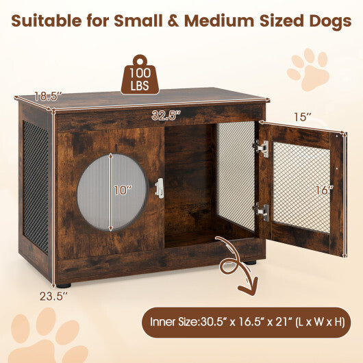 Furniture Style Dog Crate for Small and Medium Dogs with