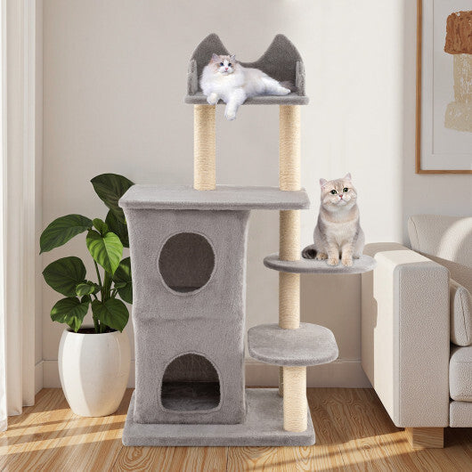Cat Tree 48.5in 2-Story Condo & Scratching Post