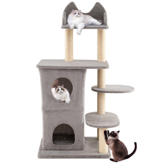 Cat Tree 48.5in 2-Story Condo & Scratching Post