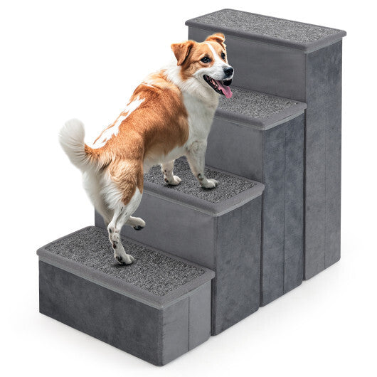 4-Step Foldable Non-slip Dog Ramp