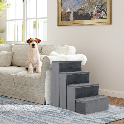 4-Step Foldable Non-slip Dog Ramp