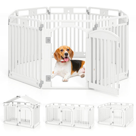 8-Panel Tall Plastic Dog Fence