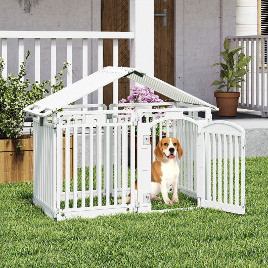 8-Panel Tall Plastic Dog Fence