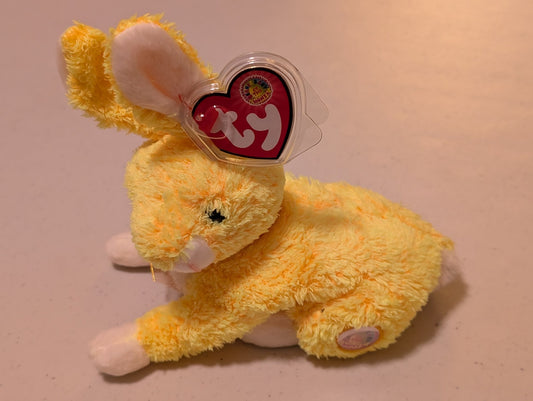 Grace the Rabbit Ty Beanie Baby Yellow White 2003 MWMT Retired