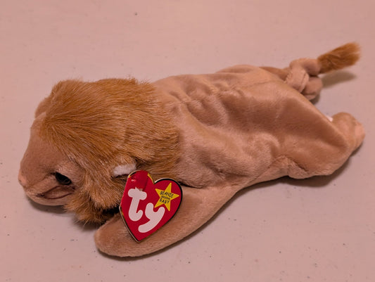 Roary the Lion Ty Beanie Baby Light Brown 1996 MWMT Retired