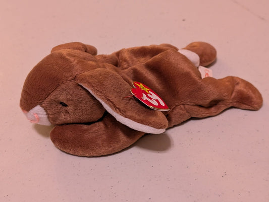 Floppity the Bunny Ty Beanie Baby Brown 1996 MWMT Retired VTG