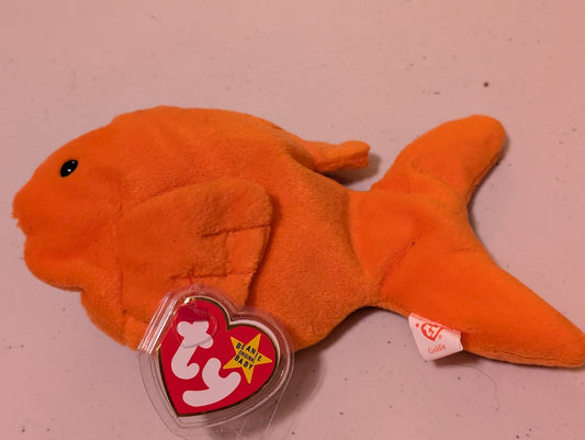 Goldie the Goldfish Ty Beanie Baby Orange 1994 MWMT Retired