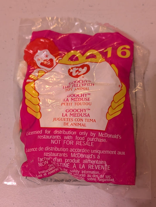 Goochy Jellyfish McDonald's Ty Teenie Beanie Tie-Dye 2000 VTG