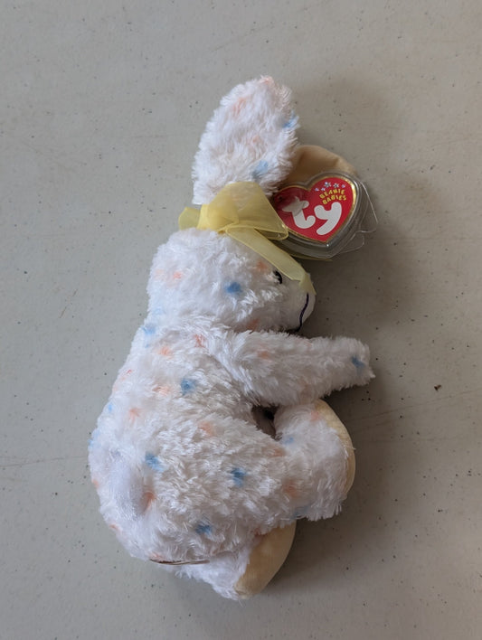 Carrots the Bunny Ty Beanie Babies White Blue Orange 2001