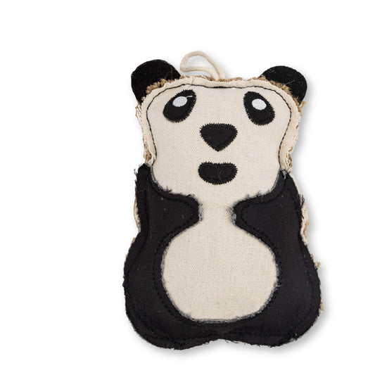 Panda Dog Chew Toy Canvas Jute Durable Safe 🐼