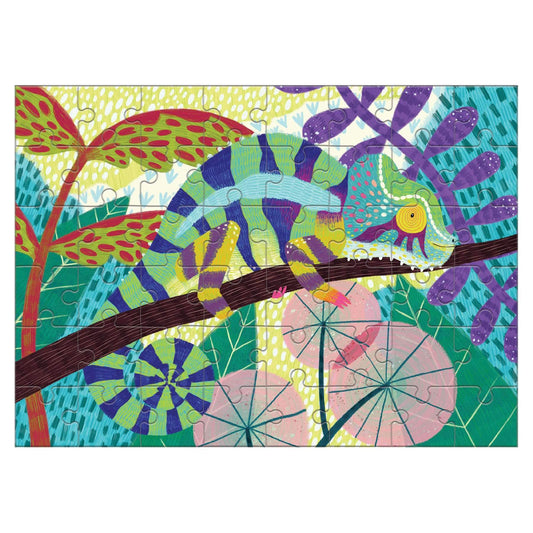 Panther Chameleon 48 Piece Mini Jigsaw Puzzle Mudpuppy