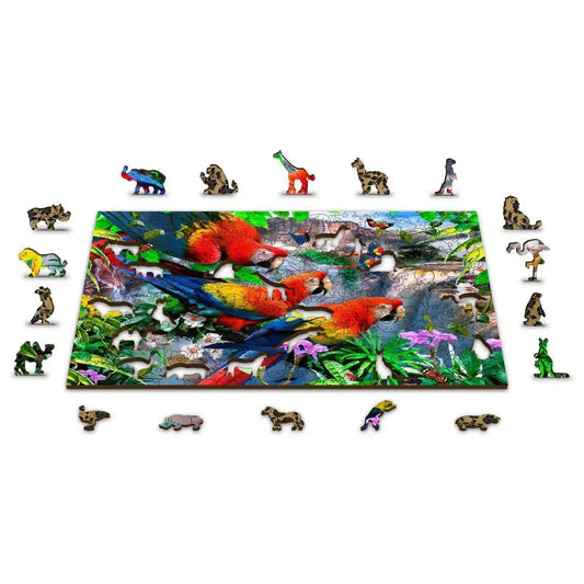 Parrot Island 150 Piece Wood Jigsaw Puzzle Wooden City