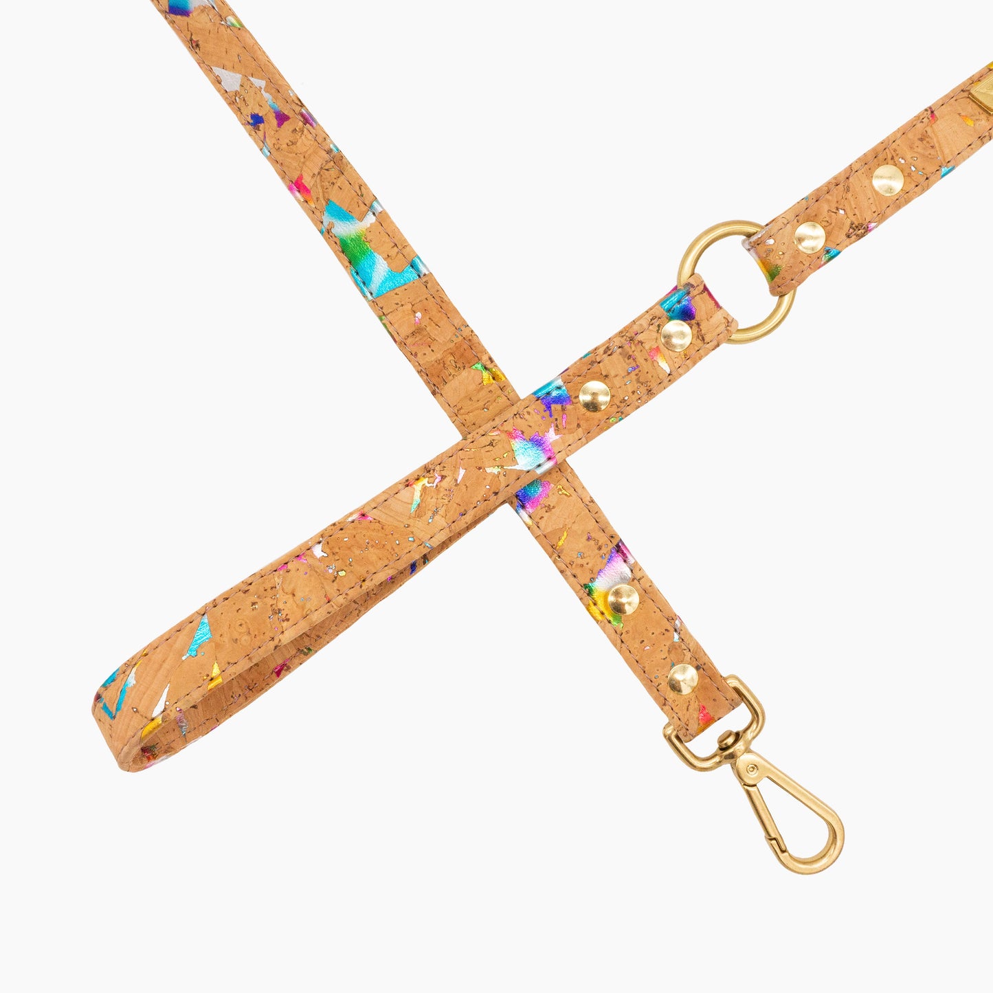 Rainbow Pride Cork Leather Leash - Purrfect Pet Kingdom