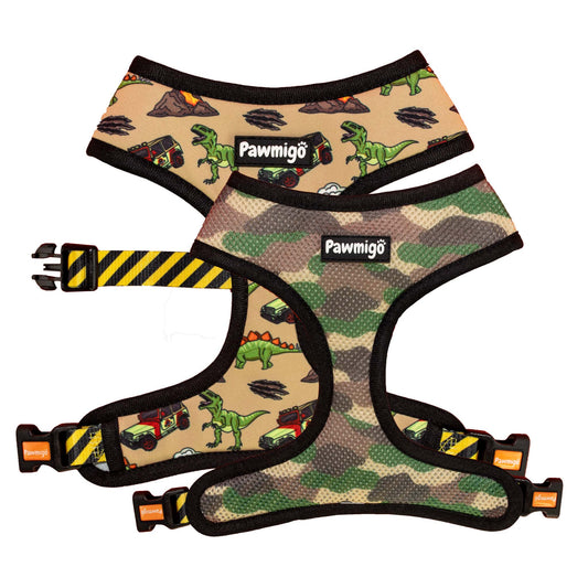 Jurassic Bark Reversible Harness - Reversible Harness - Pawmigo - XS - SP19 - JRB - RH - XS