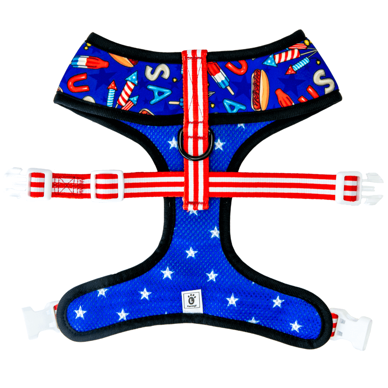 Red, White & Bark Reversible Harness - Reversible Harness - Pawmigo