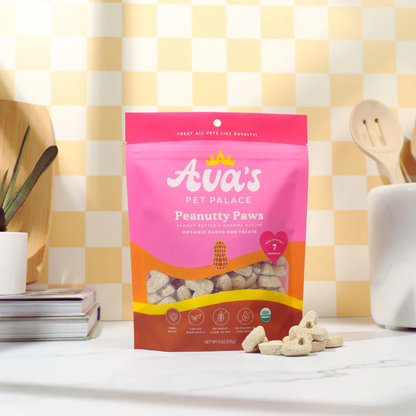 Ava's Pet Palace Peanutty Paws Organic Dog Treats 2-Pack 🥜