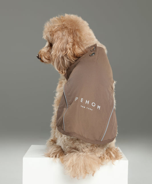 Chill Vest Shirt Mocha Dog Apparel Premium Pet Supply - detail view