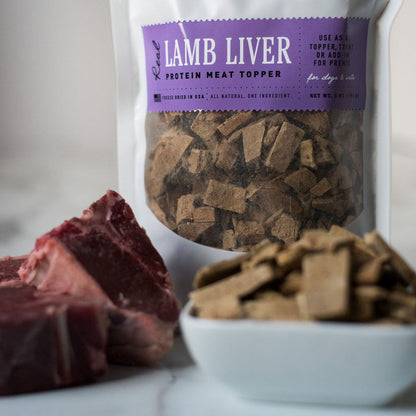 Freeze Dried Lamb Liver Dog Treats 8 Oz 🐑