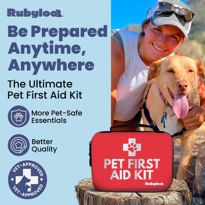 Purrfect Pet Kingdom Pet First Aid Kit for Dogs & Cats with Vet-Approved Essentia (Pet First Aid Kit for Dogs & Cats: 1 Travel Size) - Premium Pet First Aid Kits