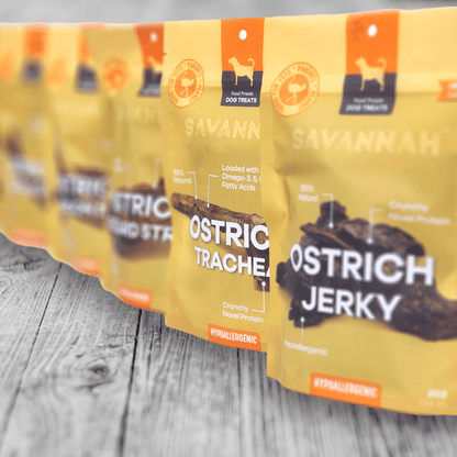 Crunchy Ostrich Trachea Cuts: The Airy, All-Natural Treat for Small to Medium Dogs