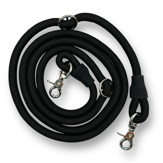 Kismet Dog Leash - Pet Leashes - Come Here Buddy - Black - KIS/BLA