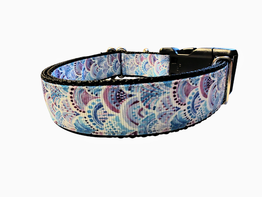 Purple Blue Mermaid Scales Dog Collar 🧜‍♀️