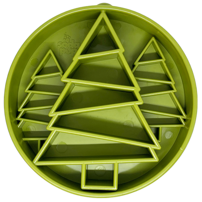 Pine Tree Christmas eBowl Deep Slow Feeder Dog Bowl for