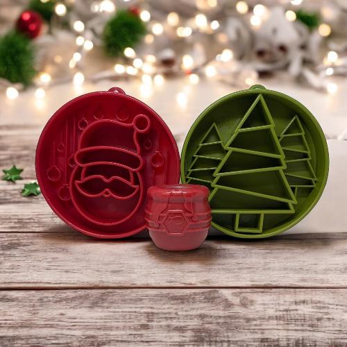 Santa Christmas eBowl Deep Slow Feeder Dog Bowl for
