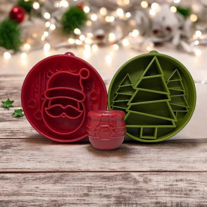 Santa Christmas eBowl Deep Slow Feeder Dog Bowl for