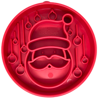 Santa Christmas eBowl Deep Slow Feeder Dog Bowl for Enrichment | USA Made