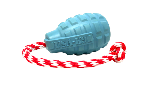 USA-K9 Grenade Shaped Rubber Dog Toy - Chew, Treat Dispenser & Tug Toy | USA-Purrfect Pet Kingdom